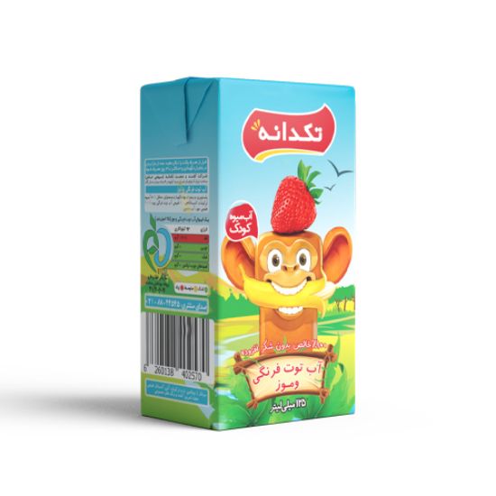 تصویر آبمیوه موز و توت فرنگی 125cc